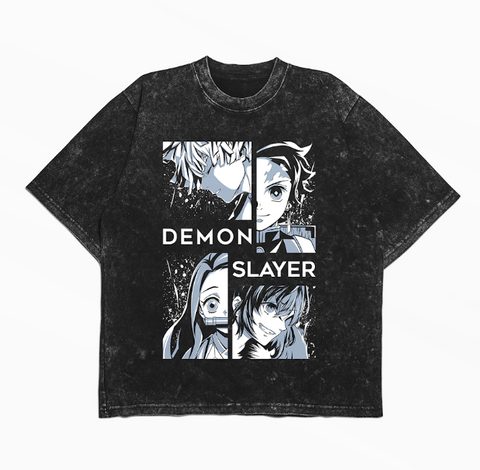 Футболка Demon Slayer Клинок що знищує демонів Зеніцу, Танжиро, Незуко, Іноске Сіра Варенка L розмір 00000002726 фото