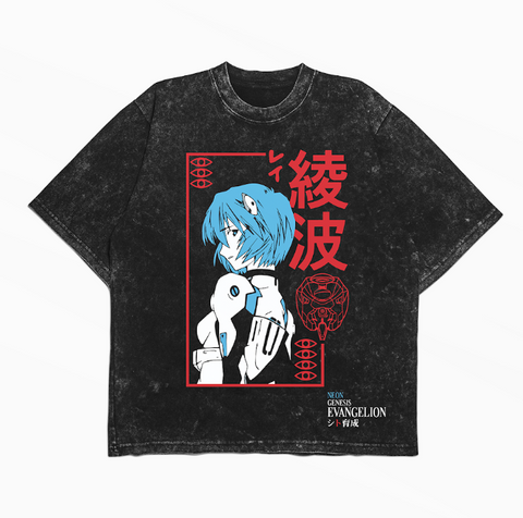 Футболка Evangelion Ayanami Rei Евангеліон Аянамі Рей Сіра Варенка L розмір 00000002727 фото