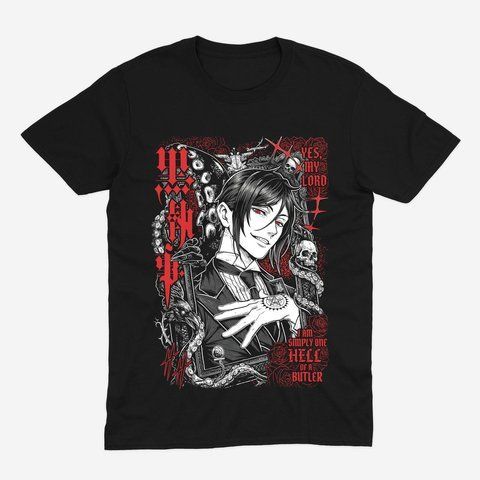 Футболка Темний дворецький Себастьян Black Butler Sebastian Michaelis 00000002436 фото