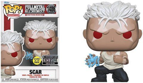 Funko POP! 1486 Fullmetalist Alhimik Scar GITD Vinyl Figure 00000000659 фото