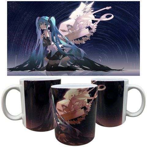 Чашка 330 мл Vokaloid Miku Hatsune Вокалоїди Міку Хатсуне 1 00000002853 фото