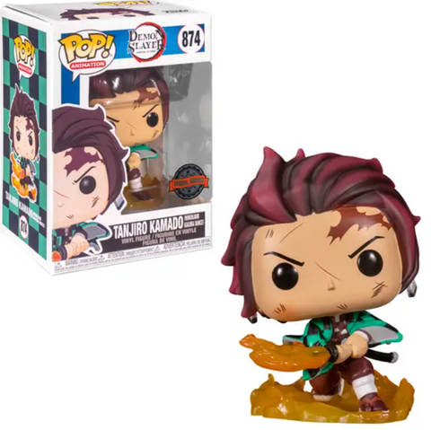 Funko POP! 874 Demon Slayer Tanjiro Kamado Hinokami kagura dance GITD Vinyl Figure 00000000771 фото